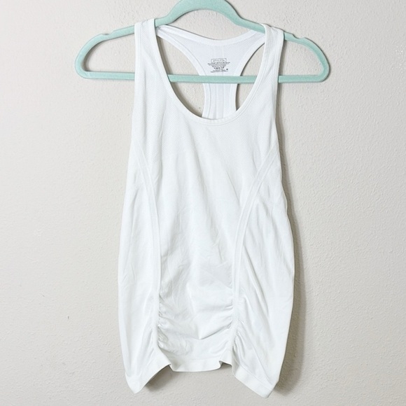 Athleta Ruched Sides White Tank size Medium - Picture 1 of 7